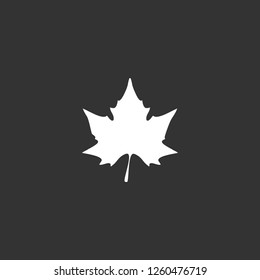 leaf icon vector. leaf sign on black background. leaf icon for web and app