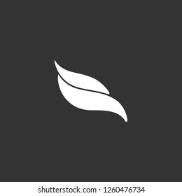 leaf icon vector. leaf sign on black background. leaf icon for web and app