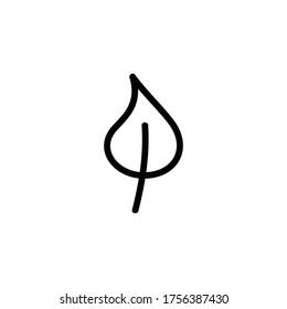leaf icon vector sign symbol isolated