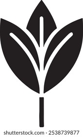 Leaf Icon Vector Silhouette , Leaf Vector Silhouette , Leaf Illustration Drawing Line Art