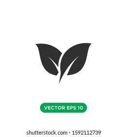 leaf icon vector template design concept