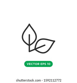 leaf icon vector template design concept