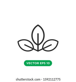leaf icon vector template design concept