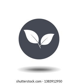 leaf icon vector, in trendy flat style, symbol for your web site design, logo, app, UI. Vector illustration, EPS10.