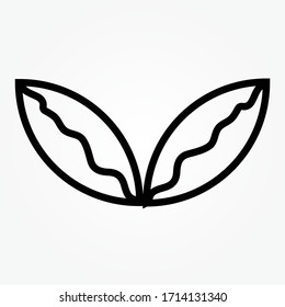 leaf icon, leaf icon vector, in trendy flat style isolated on white background. leaf icon image, leaf icon illustration