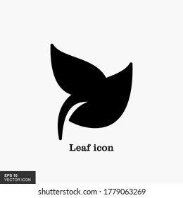 leaf icon, leaf icon vector, in trendy flat style isolated on white background. leaf icon image, leaf icon illustration