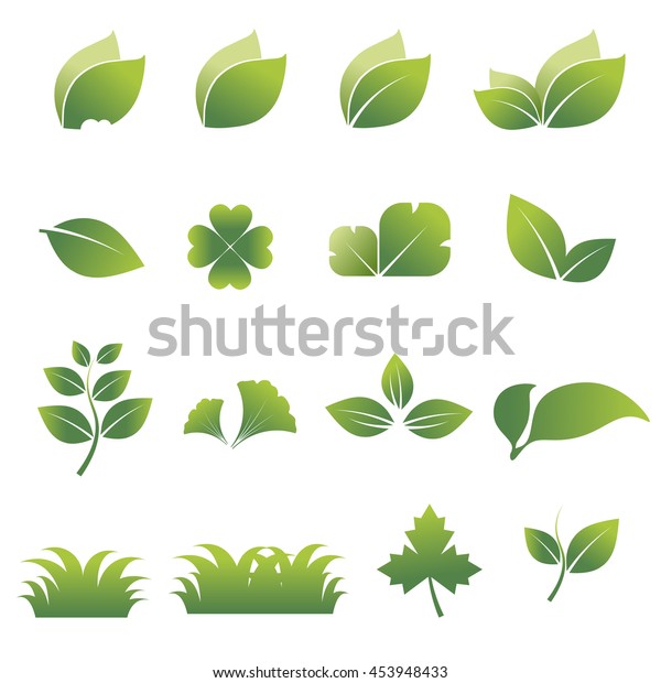 Leaf Icon White Background Stock Vector (Royalty Free) 453948433