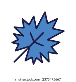 Leaf icon with white background vector stock illustration