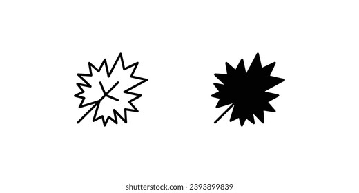 Leaf icon with white background vector stock illustration