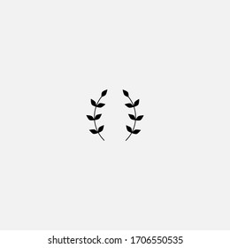 leaf icon.leaf vector on gray background