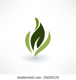 Leaf icons. Eco concept. Logo design.