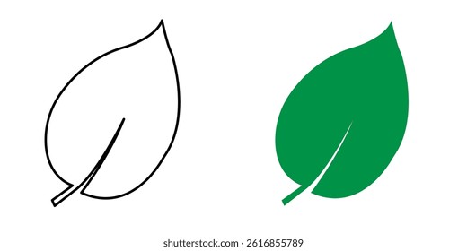 Leaf icons. Green color. Leafs green color icon logo. Leaves on white background. Ecology. Vector illustration in eps 10.