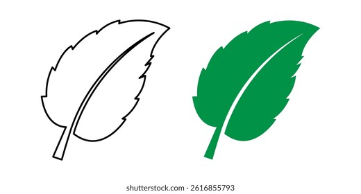 Leaf icons. Green color. Leafs green color icon logo. Leaves on white background. Ecology. Vector illustration in eps 10.