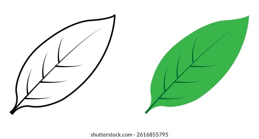 Leaf icons. Green color. Leafs green color icon logo. Leaves on white background. Ecology. Vector illustration in eps 10.