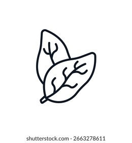 leaf icons isolated on White Background. Flat style design