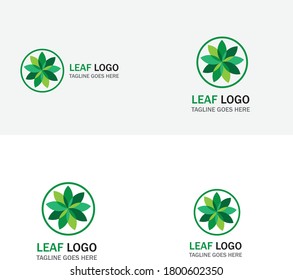 Leaf Icons , logo designs, vector natural concept inspiration, beautiful leaf logos