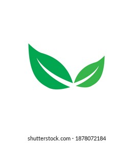 leaf icons logo on white background. vector illustration.