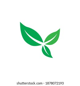 logotipo de iconos de hoja en fondo blanco. ilustración vectorial.