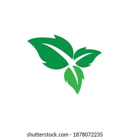 logotipo de iconos de hoja en fondo blanco. ilustración vectorial.