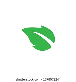 logotipo de iconos de hoja en fondo blanco. ilustración vectorial.