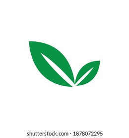 leaf icons logo on white background. vector illustration.