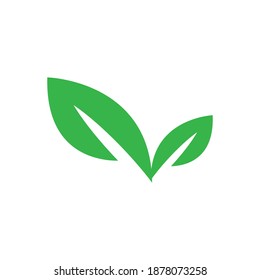 leaf icons logo on white background. vector illustration.