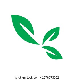 logotipo de iconos de hoja en fondo blanco. ilustración vectorial.