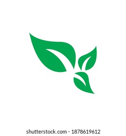 leaf icons logo on white background. vector illustration.