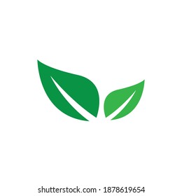 leaf icons logo on white background. vector illustration.