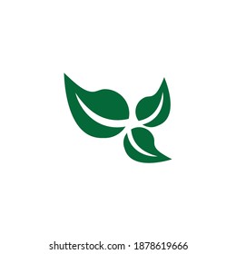 leaf icons logo on white background. vector illustration.