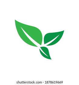 leaf icons logo on white background. vector illustration.