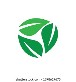 logotipo de iconos de hoja en fondo blanco. ilustración vectorial.