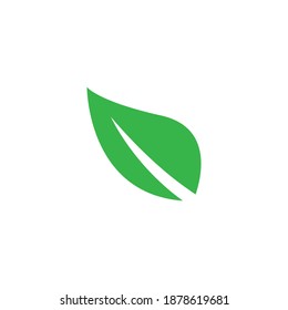 leaf icons logo on white background. vector illustration.