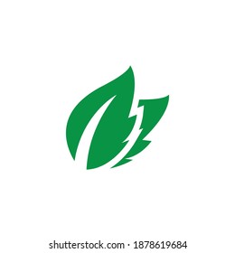 logotipo de iconos de hoja en fondo blanco. ilustración vectorial.