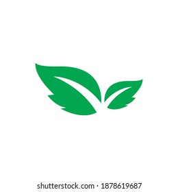 leaf icons logo on white background. vector illustration.