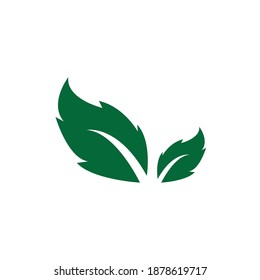 leaf icons logo on white background. vector illustration.