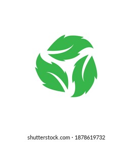 Logo für die Blattsymbole auf weißem Hintergrund. Vektorgrafik.