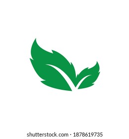 leaf icons logo on white background. vector illustration.