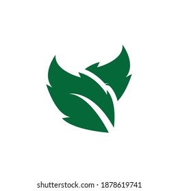 leaf icons logo on white background. vector illustration.