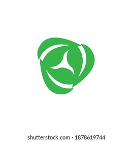 leaf icons logo on white background. vector illustration.
