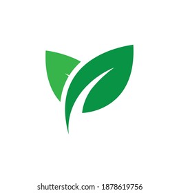 leaf icons logo on white background. vector illustration.
