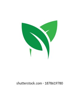 logotipo de iconos de hoja en fondo blanco. ilustración vectorial.