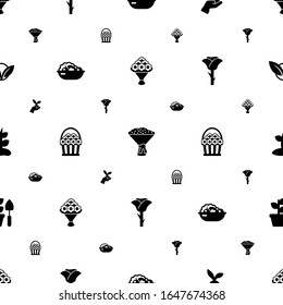 leaf icons pattern seamless. Included editable filled bouquet, bridal bouquet, Gardening, Salad, flower basket, rose, Plant, vegetarian icons. leaf icons for web and mobile.