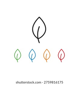 leaf icons set in different colors
Vector set icon in different colors on a white background