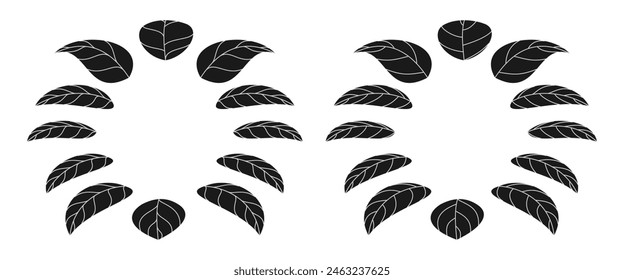 leaf icons set. Leaves icon vector isolated on white background. 