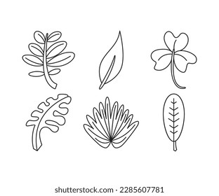 iconos de la hoja definir ilustración de línea
