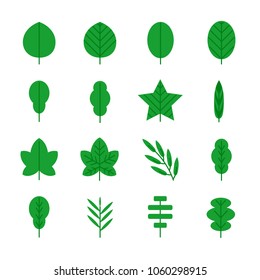 leaf icons set. vector illustration.