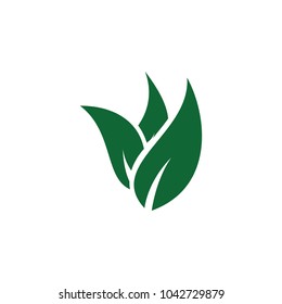 Leaf icons vector design leaves green concept illustration isolated nature premium