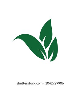 Leaf icons vector design leaves green concept illustration isolated nature premium