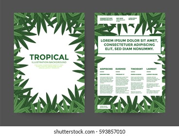 Leaf illustration background for Corporate Identity Template Poster Brochure Flyer design Layout vector template